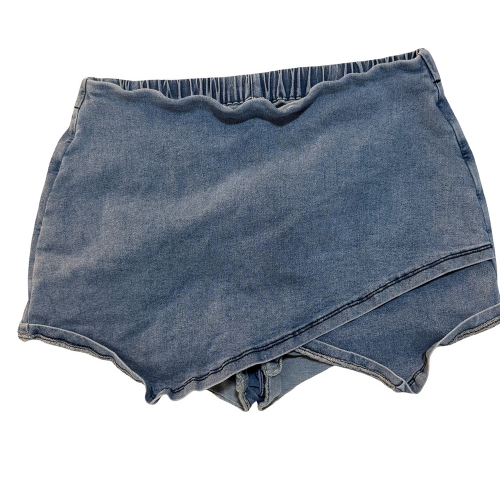 ✨ Soft Denim Skort / Shorts with Built-In Shorts ✨